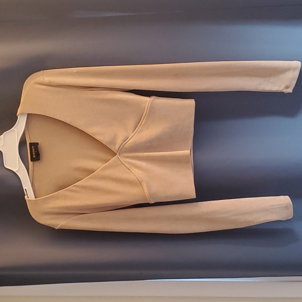 XS Bardot gold top
